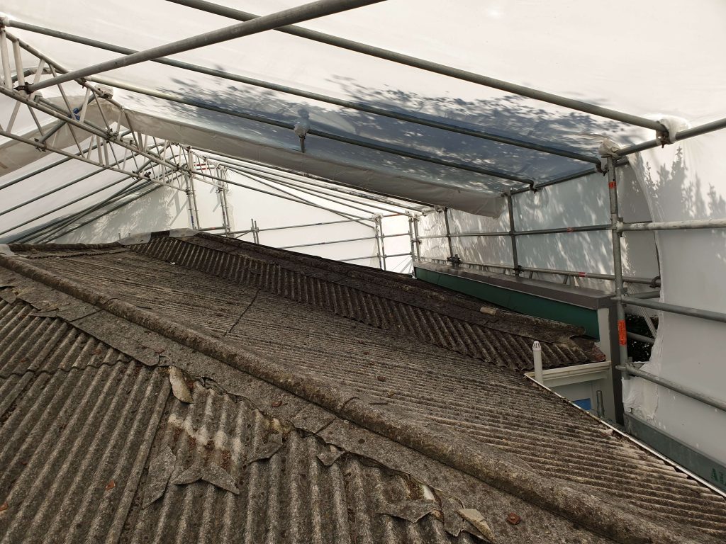 Roof Wrap used on Asbestos Fibre Cement Roof Removal